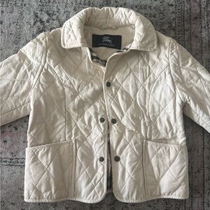 Burberry Girl’s Cream Quilted Jacket